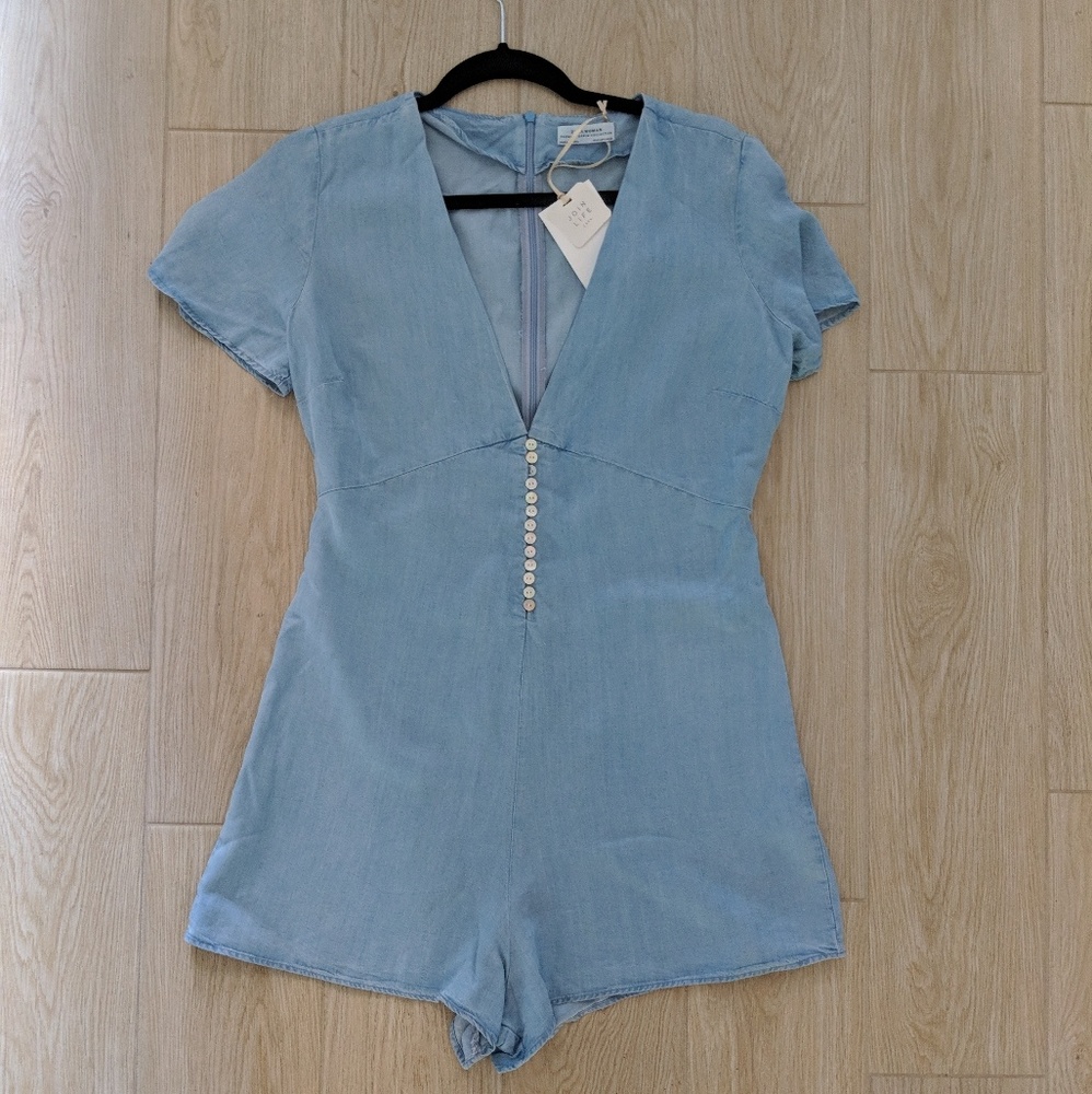 NWT LIGHT BLUE ZARA ROMPER